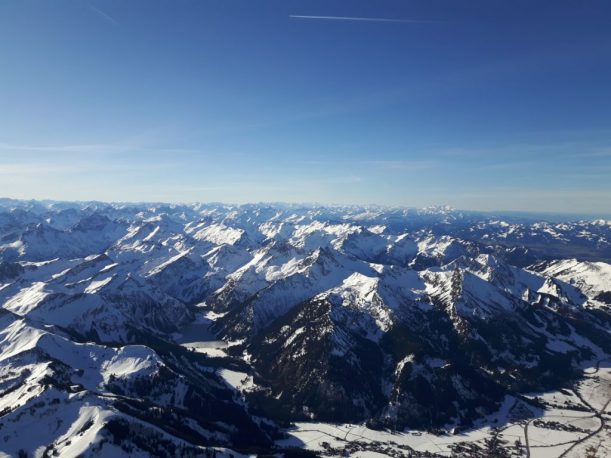 Die Alpen von oben
